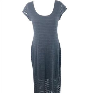 Apt 9 Black Cap Sleeve Long Maxi‎ Sweater Dress